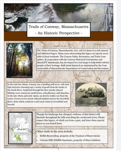 Conway Trails of Conway A Historic Perspective pg 1