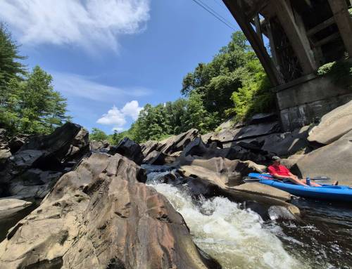 Woronoco Potholes from the Water